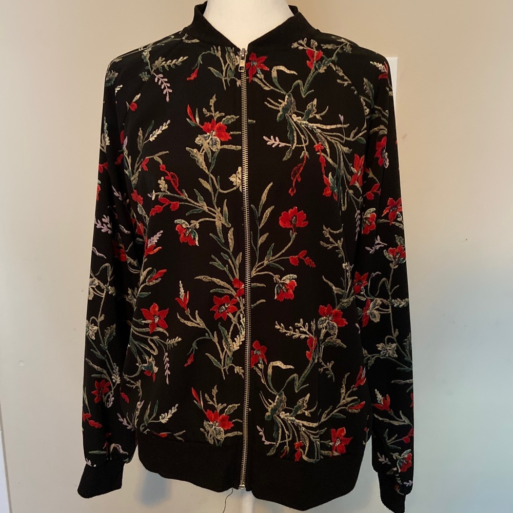 West Key Bomber Jacket Top Full Zip